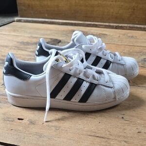 Adidas Womens Sneakers White with Black Stripes